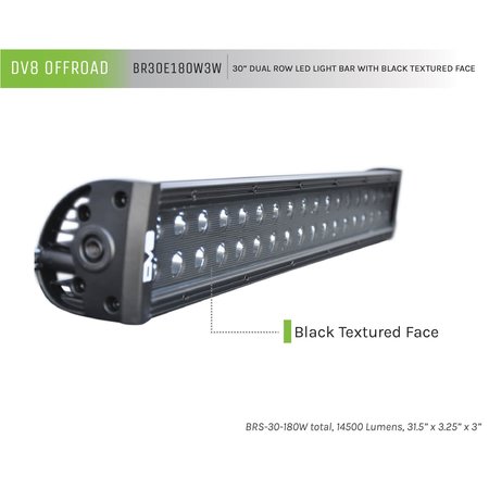 DV8 OFFROAD 30 INCH LIGHT BAR 162W FLOODSPOT 3W LED BLACK BR30E180W3W